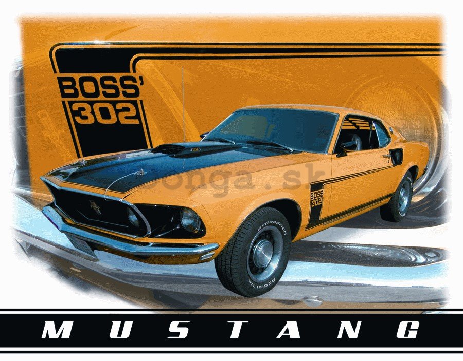 Plechová ceduľa - Ford Mustang (Boss 302)