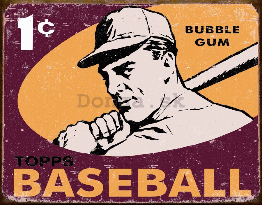 Plechová ceduľa – Topps 1959 Baseball