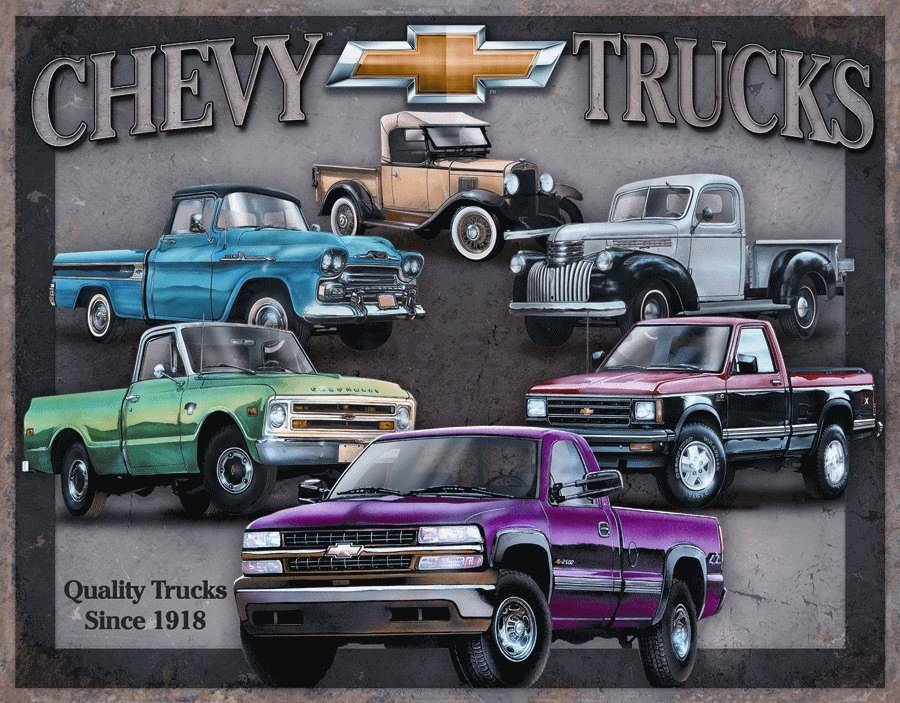 Plechová ceduľa - Chevrolet Trucks