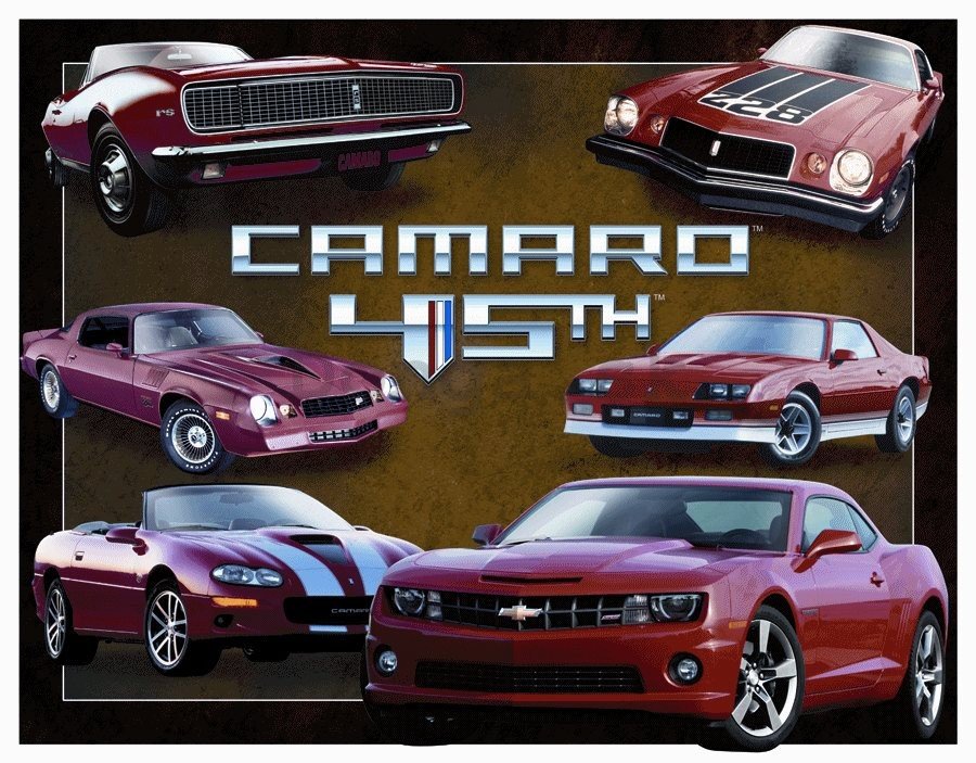 Plechová ceduľa - Camaro 45th Anniversary