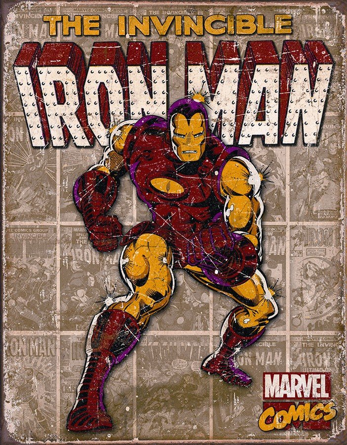 Plechová ceduľa - Iron Men (Marvel)