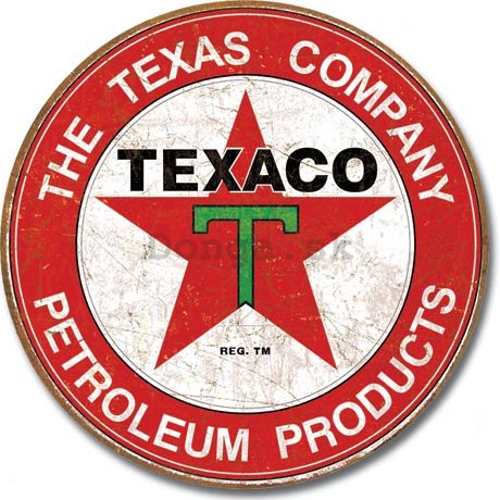 Plechová ceduľa - Texaco (The Texas Company)