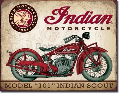 Plechová ceduľa - Model 101 Indian Scout