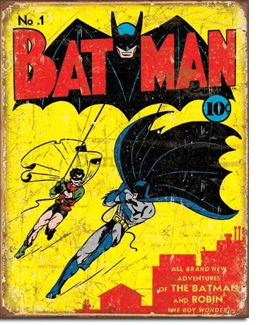 Plechová ceduľa - Comics Batman and Robin