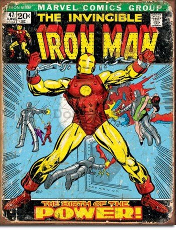 Plechová ceduľa - Marvel Comics (Ironman)