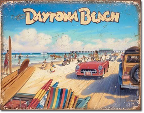 Plechová ceduľa - Daytona Beach