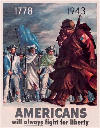 Plechová ceduľa - Americans (Fight for Liberty)