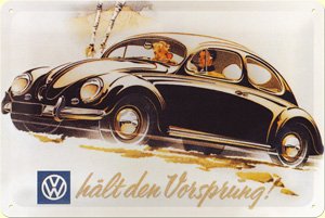 Plechová ceduľa: VW Beetle - 20x30 cm