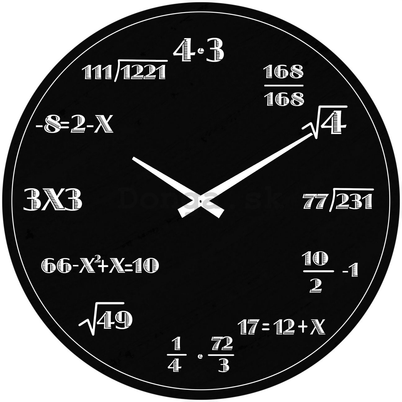 Nástenné sklenené hodiny - Matematika (3)