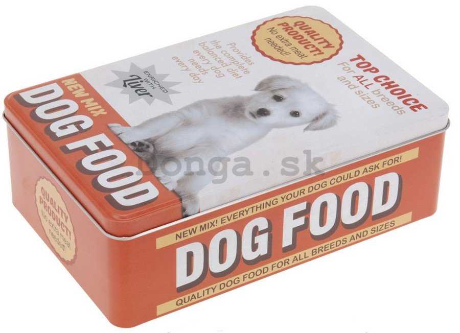 Plechová dóza plochá - Dog Food