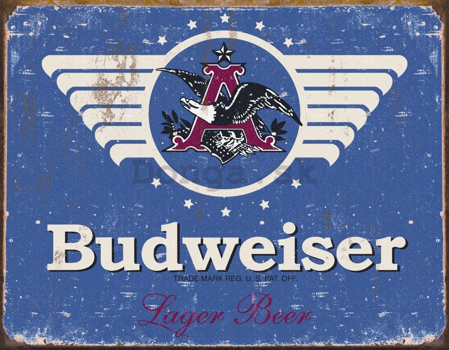 Plechová ceduľa - Budweiser (logo)