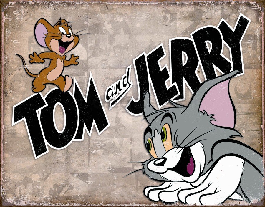 Plechová ceduľa - Tom & Jerry