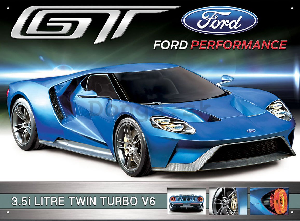 Plechová ceduľa - Ford GT