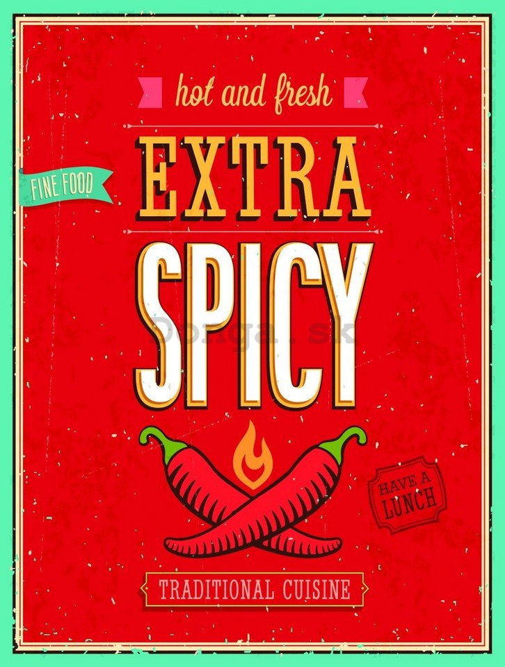 Retro doska - Extra Spicy (červená)