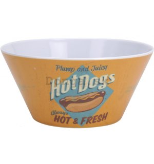 Retro miska veľká - Hot Dogs