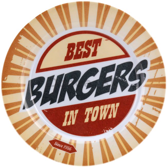 Retro tanier veľký - Best Burgers in Town