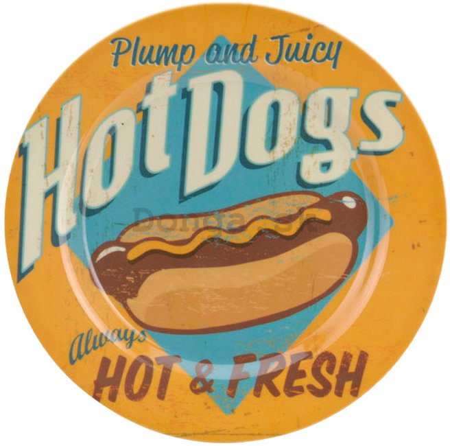 Retro tanier veľký - Hot Dogs