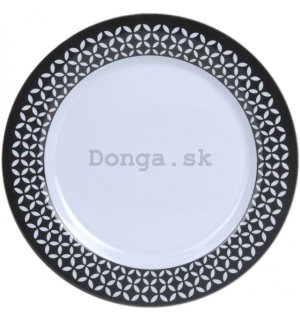 Retro tanier veľký - Čiernobiely vzor (2)