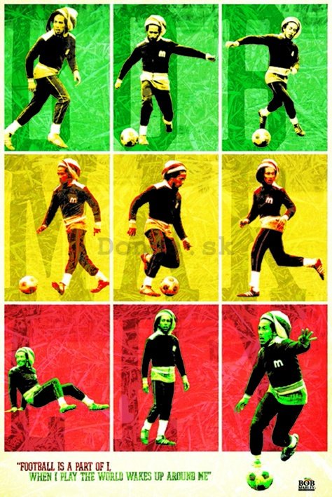 Plagát - Bob Marley Football
