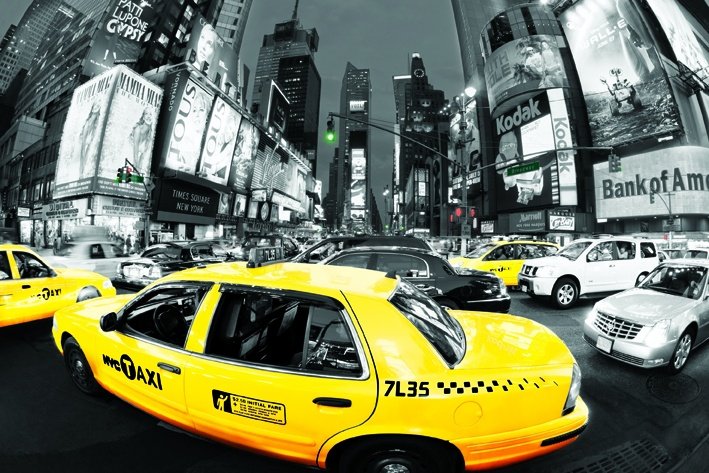 Plagát - NYC Taxis (Times Square) (1)