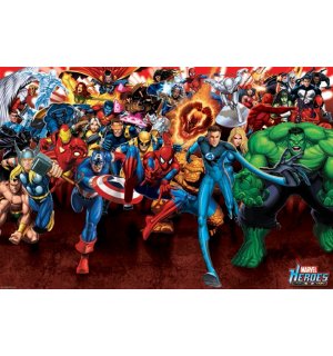 Plagát - Marvel Heroes Attack