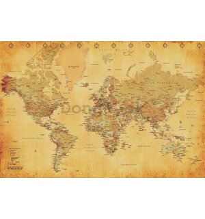 Plagát - World Map (Vintage)