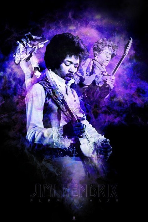 Plagát - Hendrix (Purple haze Smoke)