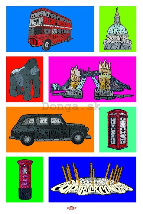 Plagát - Visit London (Collage)