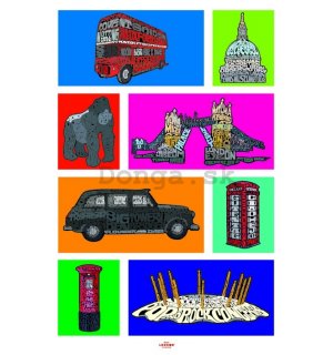 Plagát - Visit London (Collage)