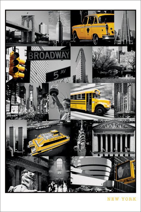 Plagát - New York (Collage)