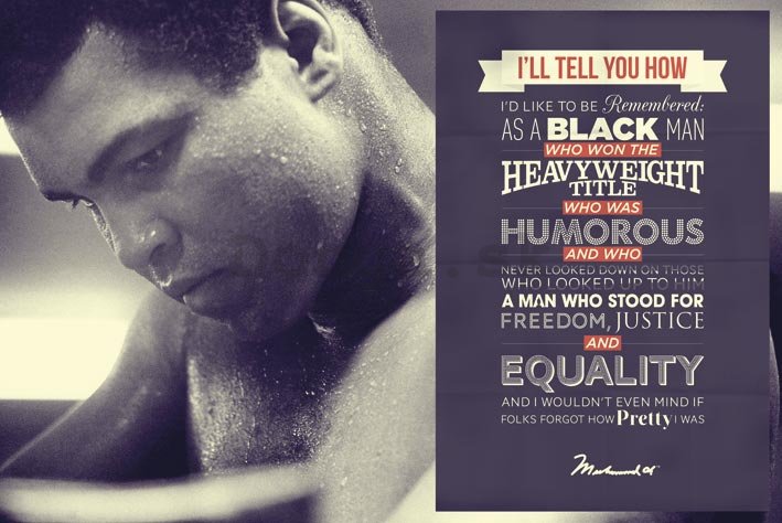 Plagát - Muhammad Ali (Quote)