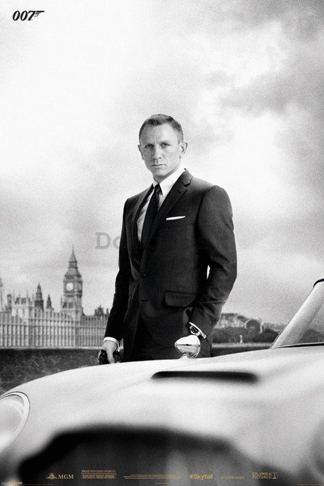 Plagát - James Bond & DB5 Skyfall