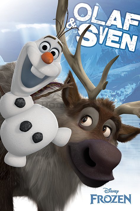 Plagát - Frozen, Ľadové kráľovstvo (Olaf & Sven)