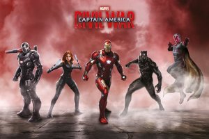 Plagát - Captain America Civil War (Team Iron Man)