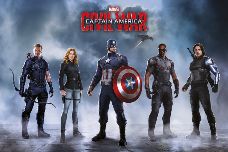 Plagát - Captain America Civil War (Team Captain)