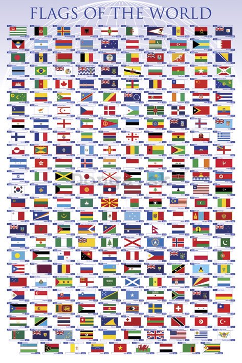 Plagát - Flag Of The World