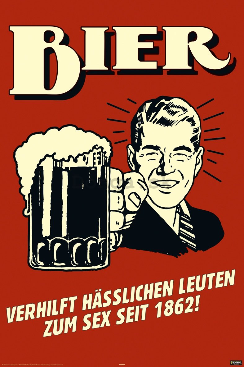 Plagát - German Retro Spoof Bier