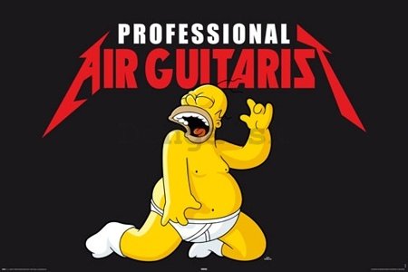 Plagát - Simpsons air guitarist
