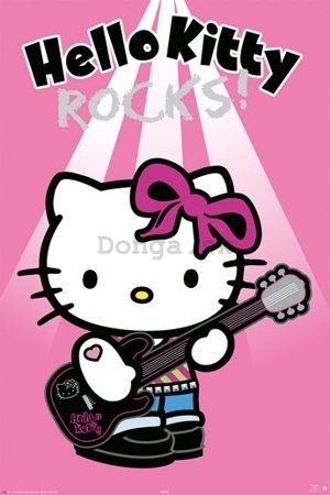 Plagát - Hello Kitty rock