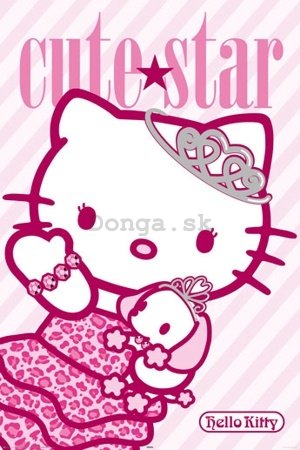 Plagát - Hello Kitty (Cute star)