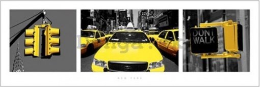 Plagát - New York yellow triptych