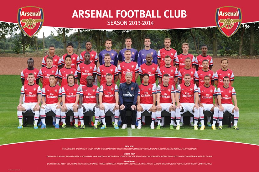 Plagát - Arsenal (Team foto 13/14)