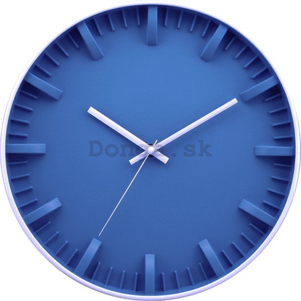 Nástenné hodiny: Tmavo modrá - 30 cm