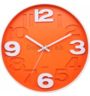 Nástenné hodiny: Oranžová - 30 cm