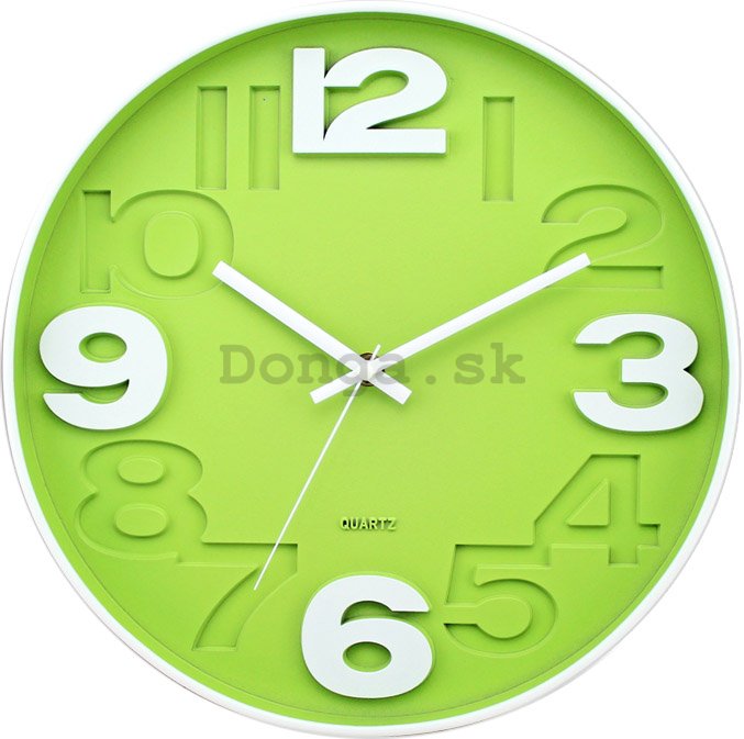 Nástenné hodiny: Zelená (2) - 30 cm