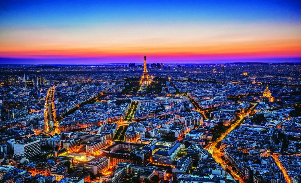 Fototapeta: Nočné Paríž - 254x368 cm
