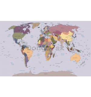Fototapeta: Mapa sveta (1) - 254x368 cm