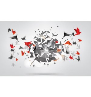 Fototapeta: Origami birds (1) - 254x368 cm
