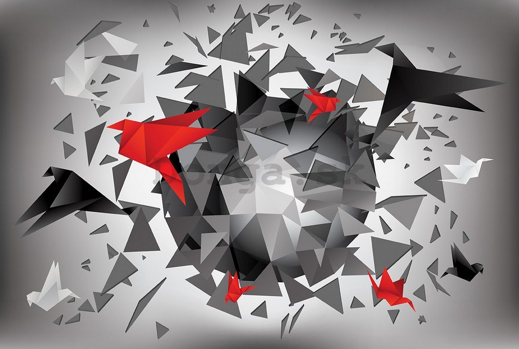 Fototapeta: Origami abstrakcie (1) - 254x368 cm