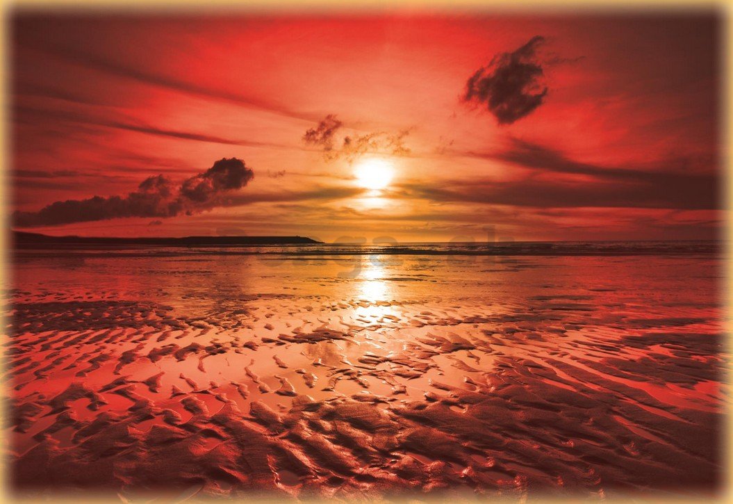 Fototapeta: Západ slnka na pláži (3) - 254x368 cm